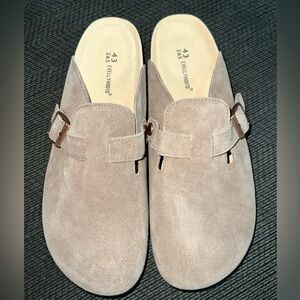 Evellyhootd Barton Closed Round Toe Suede Cork Clogs Beige Size 10 (43)